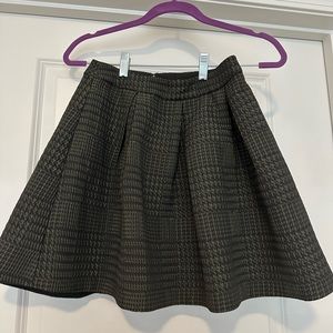 EXPRESS green plaid skirt, size 0